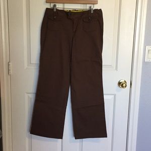 Old Navy brown wide leg pants size 6 midrise